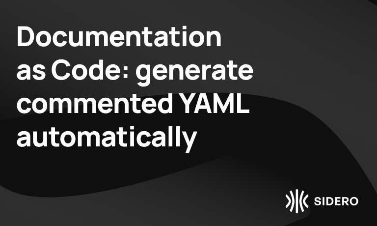 Documentation as Code: generate commented YAML automatically