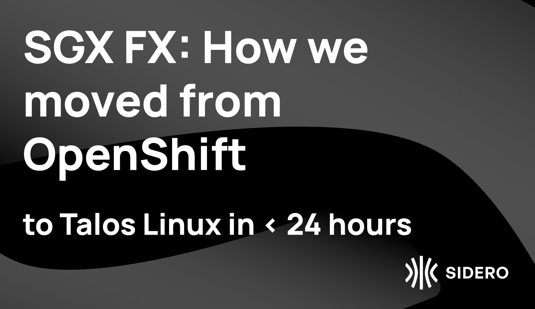 From Red Hat OpenShift to Talos Linux in less than 24 hours