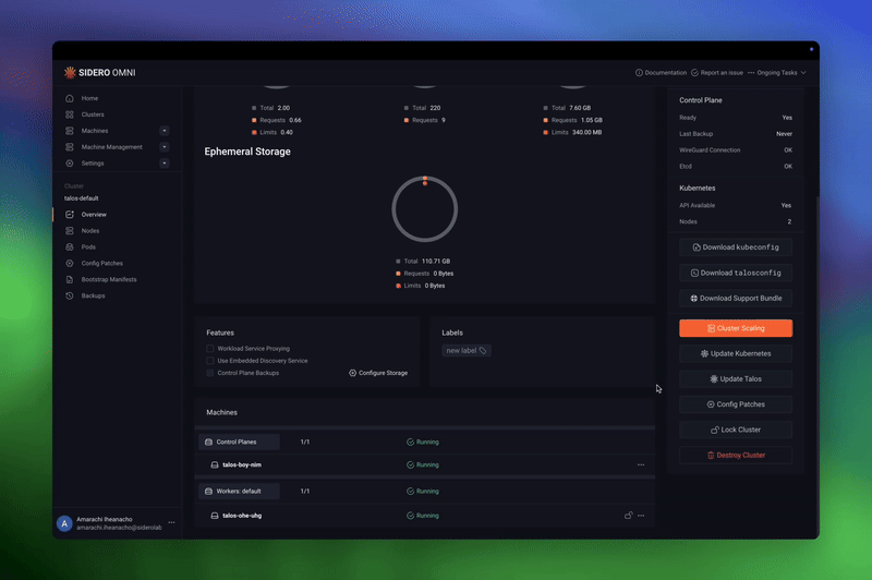How to scale your clusters in Omni.